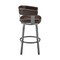 Armen Living Lorin 30" Bar Height Swivel Bar Stool in Java Finish and Chocolate Faux Leather LCLRBAJVCHO30 - alternate 4